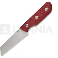 Straight Line Scorer - Satin - Red Burlap Micarta veitsi