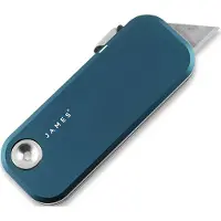 The James Brand The Palmer, Emerald Aluminum, White Lanyard KN121249-00 utility knife