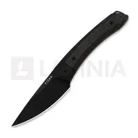 Kizer Cutlery Momo Fix 3 1124A4 PVD AEB-L, Black Micarta &amp; Black G10, fixed knife