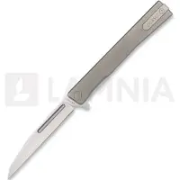 Ocaso Solstice Wharncliffe Satin kääntöveitsi, Gray Titanium
