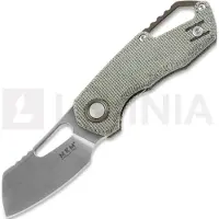 MKM Knives Isonzo M390 Cleaver kääntöveitsi, green canvas micarta
