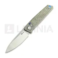 Reate PL-6 kääntöveitsi, Green/Black Micarta, Satin