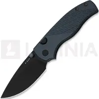 Kizer Cutlery Vanguard Glaux V3801A3 Blackwashed 14C28N, Blue Aluminum, pocket knife