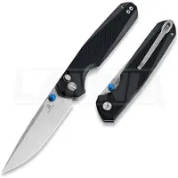 Bestechman Velix - Satin + Stonewash - G10 kääntöveitsi, musta