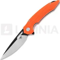 Bestech Ornetta - Blackwash + Satin - G10 kääntöveitsi, oranssi