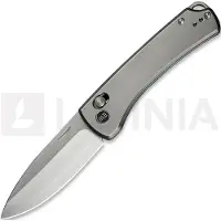We Knife Nightblade WE22046-2 Hand Rubbed CPM 20CV, Bead Blasted Titanium, pocket knife, Dutch Bushcraft Knives design