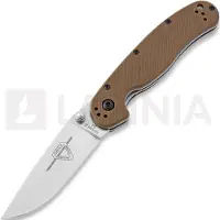 Ontario RAT-2 D2 kääntöveitsi, satin, ruskea