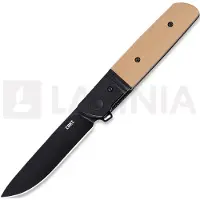 CRKT Bamboozled Black 5720B Black Oxide D2, Brown G10, pocket knife, Kenny Onion design