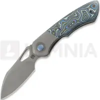 Olamic cutlery WhipperSnapper BL kääntöveitsi, Blue Swirl Carbon Fiber