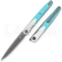 Bestechman Lanza - Grey PVD - G10 kääntöveitsi, valkoinen, sininen