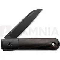 The James Brand The Wayland - Ebony / Black / Wood / Straight kääntöveitsi