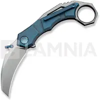 We Knife Tayra kääntöveitsi, Blue & Gray Ti, Satin