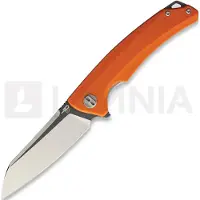 Bestech Texel - Grey + Satin - G10 kääntöveitsi, oranssi