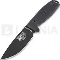 ESEE Model 3, black G10, black plastic sheath, nylon sheath