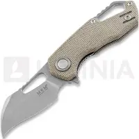 MKM Knives Isonzo M390 Hawkbill kääntöveitsi, natural canvas micarta