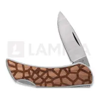 Case Cutlery Woodchuck Giraffe Brushed Stainless Steel Executive Lockback kääntöveitsi