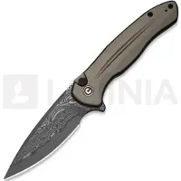 CIVIVI Button Lock Kitefin C24091-DS1 Damascus, Brownish Gray Aluminium, pocket knife
