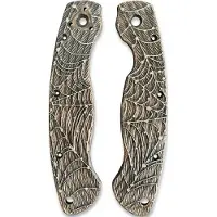 Svechnikov Workshop Spyderco Military old build kahvapalat, Spider Web