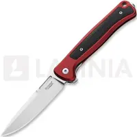 Lionsteel Skinny Solid SK01A RS Red Aluminium Black Canvas Micarta inlay, Stonewashed pocket knife, Molletta design