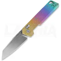Vosteed Parallel - Stonewash - Titanium kääntöveitsi, Iridescent Crackle