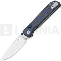 Kizer Cutlery Begleiter 2.9 BD1N kääntöveitsi, Blue/Gray Vortex Micarta, Satin