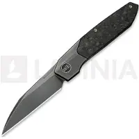 We Knife Brr15 WE24007-3 Polished Grey M390, Titanium Shredded Carbon Inlay, pocket knife, Rafal Brzeski design