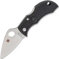 Spyderco Manbug, Black, Lightweight, Leaf