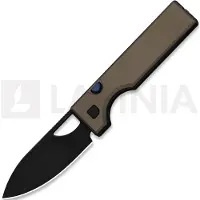 Kizer Cutlery Vanguard Little Ringbo V3708A2 Blackwashed AEB-L, Brown Aluminium, pocket knife, Matija Milovic design
