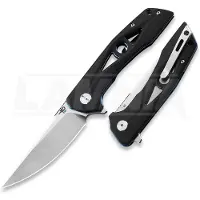 Bestech Eye of Ra - Satin + Stonewash - G10 kääntöveitsi, musta