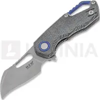 MKM Knives Isonzo M390 Hawkbill kääntöveitsi, black canvas micarta