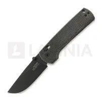 The James Brand The Kline - Black / Black / Micarta / Straight kääntöveitsi