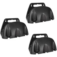 Torribaly Wall Mounted Garden Irrigation Hose Hanger Plastic Rack Faucet Watering Hose Storage Rack Pipe Wrap Rack Black