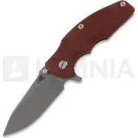 Hinderer Jurassic Magnacut Slicer Flat Grind kääntöveitsi, Working Finish, Red