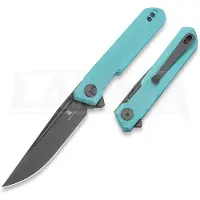Bestechman Mini Dundee - Grey PVD - G10 kääntöveitsi, vaaleasininen