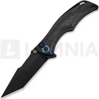 We Knife Tighe Down WE24054B-1 Blackwashed Böhler M390, Integral Black Titanium Black Yellow CF Inlay, pocket knife, Brian Tighe design