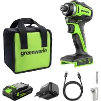 Greenworks Akkukäyttöinen iskuruuvinväännin ID3220A1; 24 V; 1x2,0 Ah akku