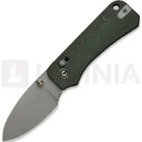 CIVIVI Baby Banter 2 C23074-3 Gray Stonewashed Green Micarta Crossbar Lock, pocket knife