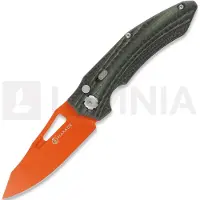 Maxace Babylon-A kääntöveitsi, Green Carbon Fiber, Orange Cerakote