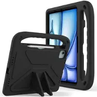 SKALO iPad Pro 11" M5 (2025) Lasten suojakotelo, jossa on kahva ja jalusta - Musta
