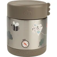 Done by Deer Insulated Food Jar Tiny Trails Sand 300 Ml Sand One Size Beige One Size Pojat, Tytöt