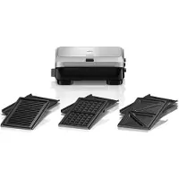 Braun SnackMaker 5 SM5038 -leivänpaahdin, ruostumaton teräs/hopea