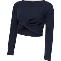Mamalicious Mlriga Ls Crop Top - Navy - XL
