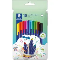 Staedtler 323 C10, 10 väriä, Valikoidut värit, 1 mm, Kolmio, Muovi, Vesipohjainen muste