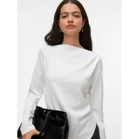 Vero Moda Vmmille Ls Boatneck Short Top Jrs Noos - White - M
