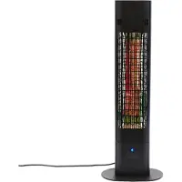 NSH Nordic Terassilämmitin 1800w Lattiamalli, Kaukosäädin, Soft Touch, Musta