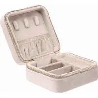 Dark Velvet Jewellery Box Mini Sand
