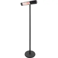 NSH Nordic Terassilämmitin 500/1000/1500w Lattiamalli, Kaukosäädin, Rgt, Musta
