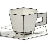 Serax Cappuccino Cup + Saucer White/Black - White - ONE SIZE