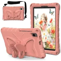 SKALO Samsung Galaxy Tab A9 Butterfly EVA Kotelo - Pinkki