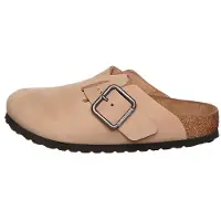 Birkenstock for man. 1031573 Leather Boston Wire Buckle Sandals (Narrow Fit) sand (44), Beige, Flat, Nubuck, Casual